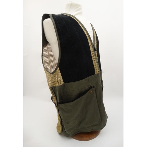 151 - A Laksen ' Munk' Shooting Vest, in Olive, size 2XL (56).