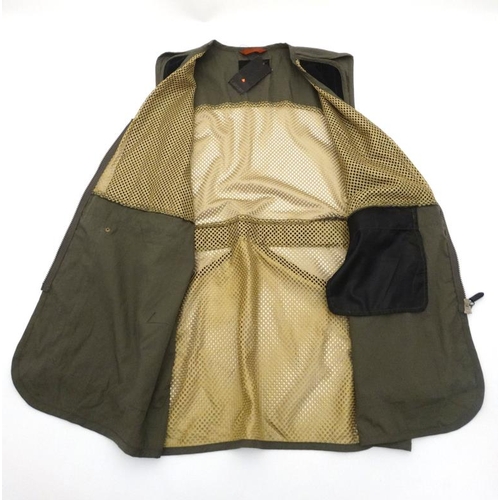 151 - A Laksen ' Munk' Shooting Vest, in Olive, size 2XL (56).