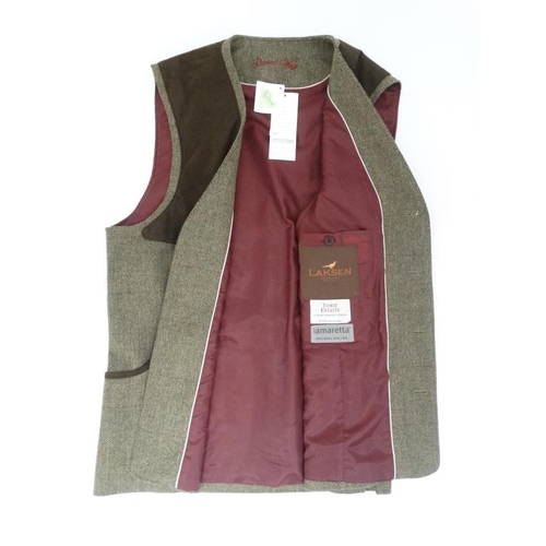 152 - New Laksen Tweed Dorset waistcoat, size L