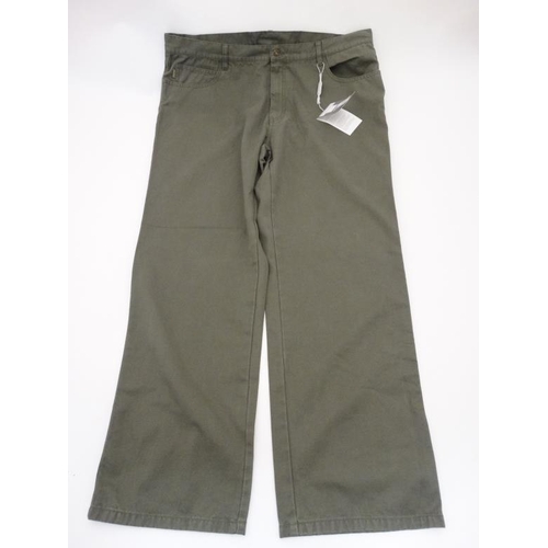 153 - New Musto khaki cotton twill jeans, size 42