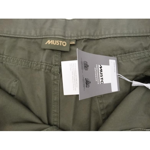 153 - New Musto khaki cotton twill jeans, size 42