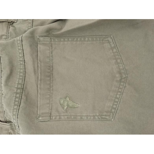 153 - New Musto khaki cotton twill jeans, size 42