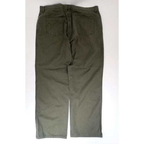 153 - New Musto khaki cotton twill jeans, size 42