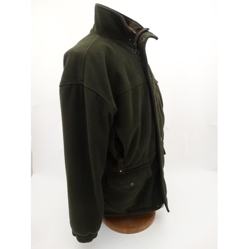 155 - A Hoggs of Fife 'Field Pro' Fleece Jacket, in Olive, size XL.