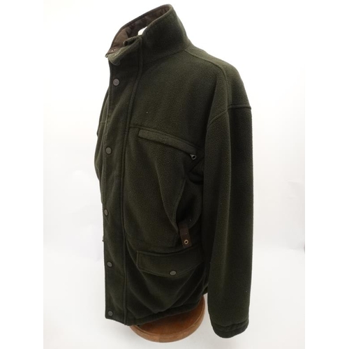 155 - A Hoggs of Fife 'Field Pro' Fleece Jacket, in Olive, size XL.