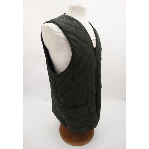 156 - A Barbour Quilted Gillet, in Green, approx M/L.