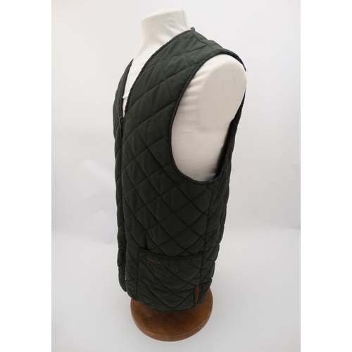 156 - A Barbour Quilted Gillet, in Green, approx M/L.