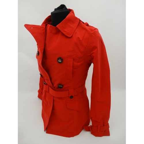 161 - Musto Waterproof Mac , in Summer Red, size 8.