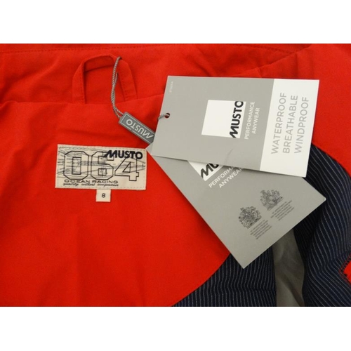 161 - Musto Waterproof Mac , in Summer Red, size 8.