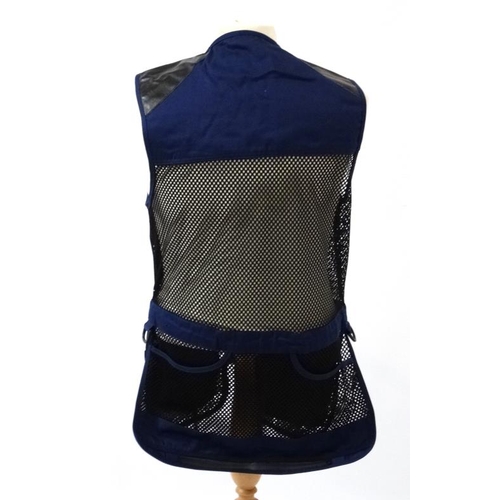 171 - A Deerhunter Champ Deluxe Mesh back , left handed skeet vest in Navy, size S