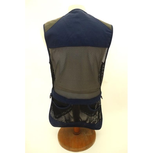 171 - A Deerhunter Champ Deluxe Mesh back , left handed skeet vest in Navy, size S