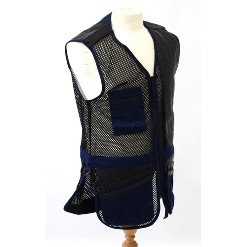 171 - A Deerhunter Champ Deluxe Mesh back , left handed skeet vest in Navy, size S