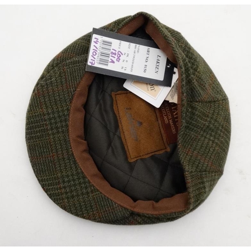 181A - A Laksen ' Bruar ' Tweed Sixpence Flat Cap, Size 56''.