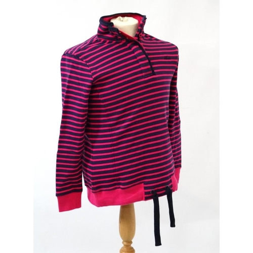 182 - Musto Ladies Hastings Sweatshirt in deep purple and geranium, size UK 8.