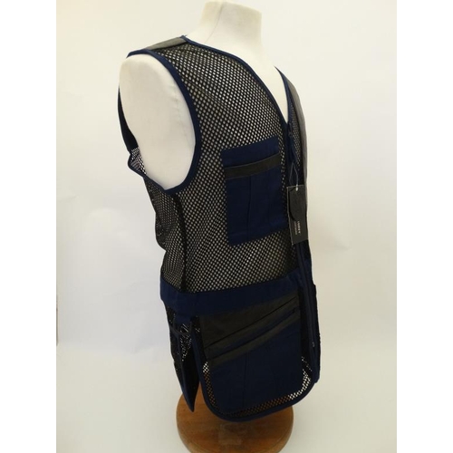 183 - A Deerhunter Champ Deluxe Mesh back , left handed skeet vest in Navy, size S