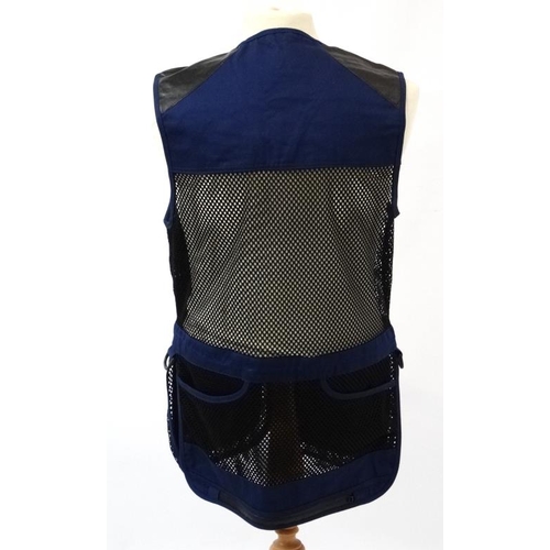 183 - A Deerhunter Champ Deluxe Mesh back , left handed skeet vest in Navy, size S