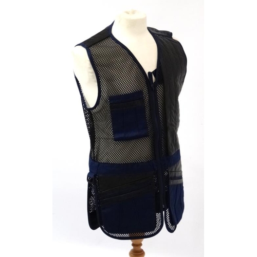 183 - A Deerhunter Champ Deluxe Mesh back , left handed skeet vest in Navy, size S