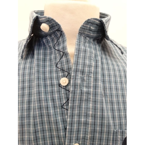 186 - Musto Regular Casual Shirt in blue with navy and white check , size S.