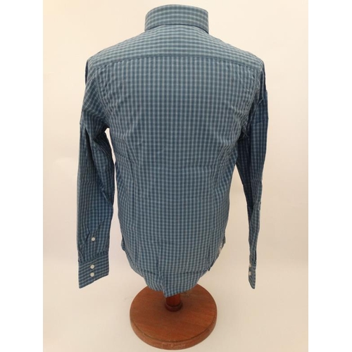 186 - Musto Regular Casual Shirt in blue with navy and white check , size S.