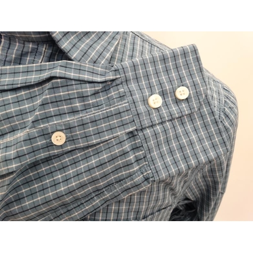 186 - Musto Regular Casual Shirt in blue with navy and white check , size S.