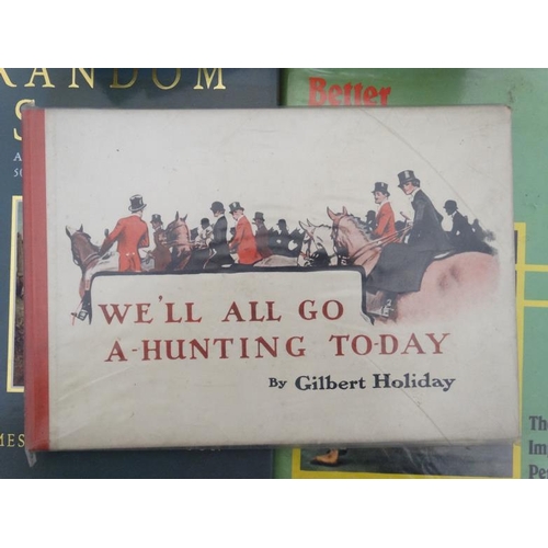 19 - Books: A large collection of sporting books, to include: '' We'll All Go A-Hunting Today '' by Gilbe... 