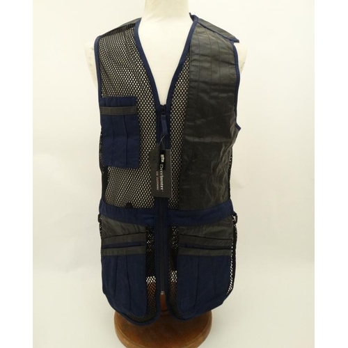 194 - A Deerhunter Champ Deluxe Mesh back , left handed skeet vest in Navy, size M.