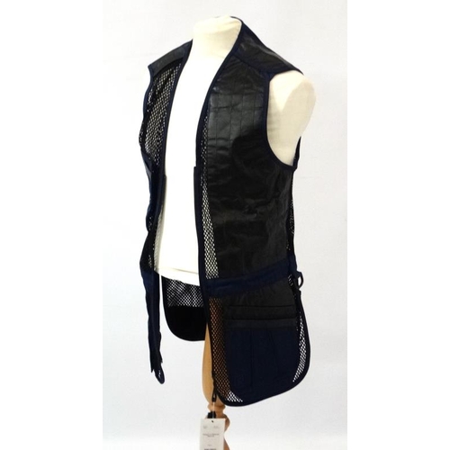 194 - A Deerhunter Champ Deluxe Mesh back , left handed skeet vest in Navy, size M.