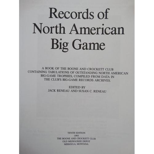 2 - Books: Two editions of '' Records of North American Big Game '' to include the 1988 Centennial Year ... 