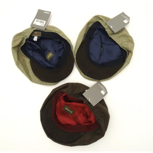 201 - A Musto 'York' hat , in Panthea, size S, together with 2 Musto  'York' hat , in Lorne size S and M. ... 