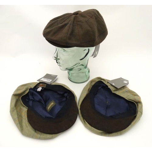 201 - A Musto 'York' hat , in Panthea, size S, together with 2 Musto  'York' hat , in Lorne size S and M. ... 