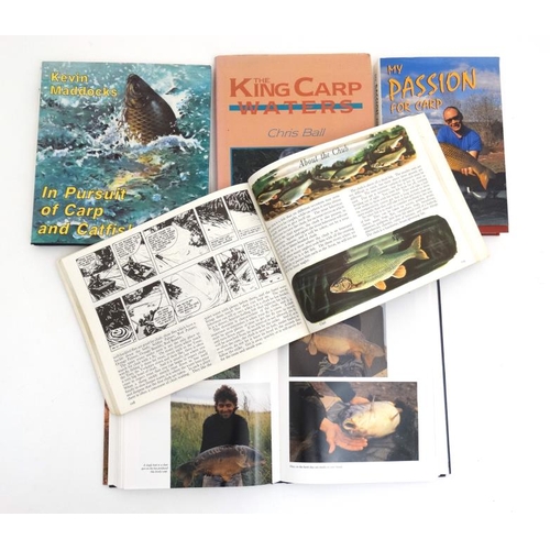 37 - Fishing books: A collection of 5 books on fishing , to include; '' Fishing with Mr Crabtree in all w... 