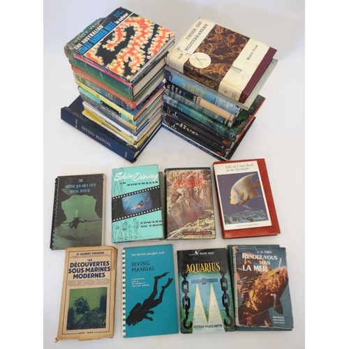 40 - Books: A large collection of Diving books to include: '' The Lost Land '' by John Dunbar, '' Ministr... 