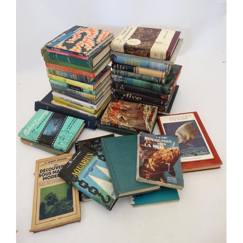 40 - Books: A large collection of Diving books to include: '' The Lost Land '' by John Dunbar, '' Ministr... 