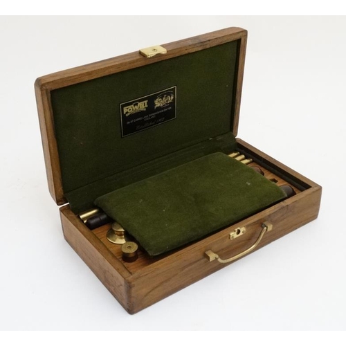 449 - Shooting : A boxed 12 Bore Shotgun Cleaning Kit by William Powell ( Birmingham ) , the walnut case o... 