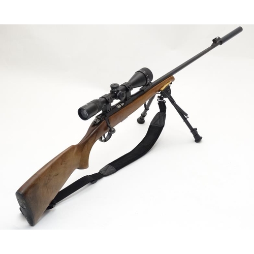 509 - Rimfire Rifle : A BRNO ' Mod 2E ' .22LR bolt action Rifle . Fitted with Bushmaster 3 - 9 x 40 Telesc... 