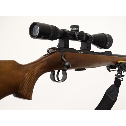 509 - Rimfire Rifle : A BRNO ' Mod 2E ' .22LR bolt action Rifle . Fitted with Bushmaster 3 - 9 x 40 Telesc... 