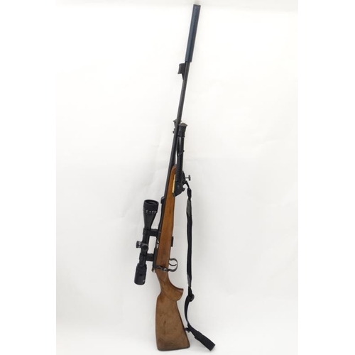 509 - Rimfire Rifle : A BRNO ' Mod 2E ' .22LR bolt action Rifle . Fitted with Bushmaster 3 - 9 x 40 Telesc... 