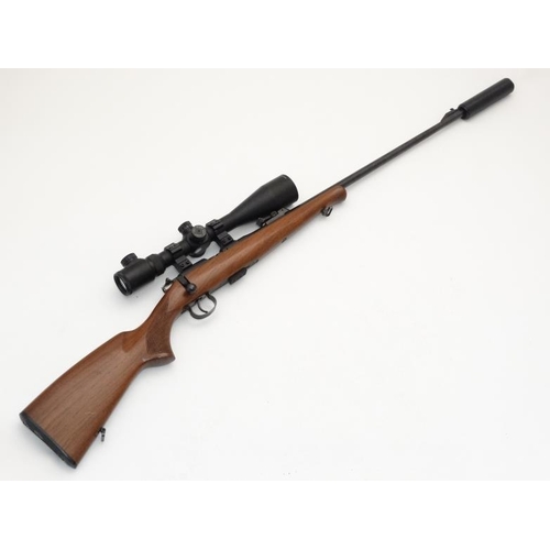 510 - Rimfire Rifle : A CZ ' 452-2E ZKM ' .22LR bolt action Rifle , fitted with an AGS 6 - 24 X 50 SFIR PA... 