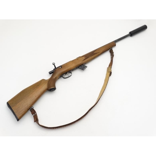 511 - Rimfire Rifle : A Krico .22LR bolt action Rifle , having Double Set Trigger . Fitted with Sound Mode... 