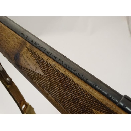 511 - Rimfire Rifle : A Krico .22LR bolt action Rifle , having Double Set Trigger . Fitted with Sound Mode... 