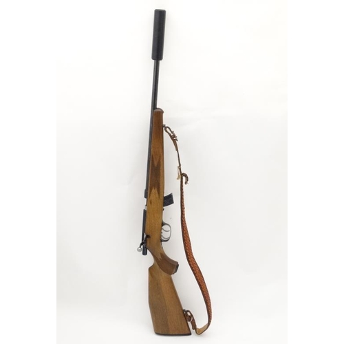 511 - Rimfire Rifle : A Krico .22LR bolt action Rifle , having Double Set Trigger . Fitted with Sound Mode... 