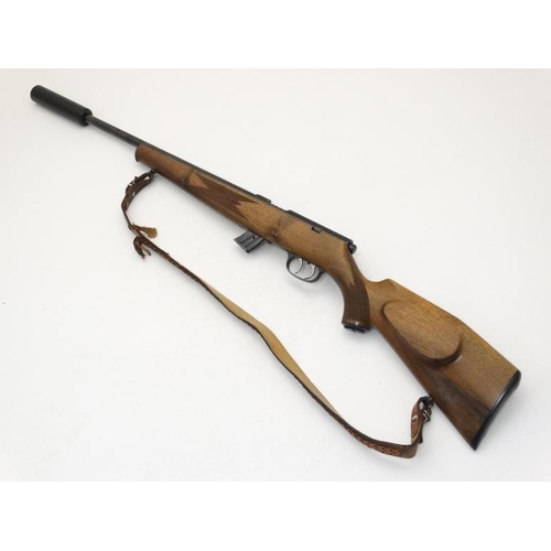 511 - Rimfire Rifle : A Krico .22LR bolt action Rifle , having Double Set Trigger . Fitted with Sound Mode... 