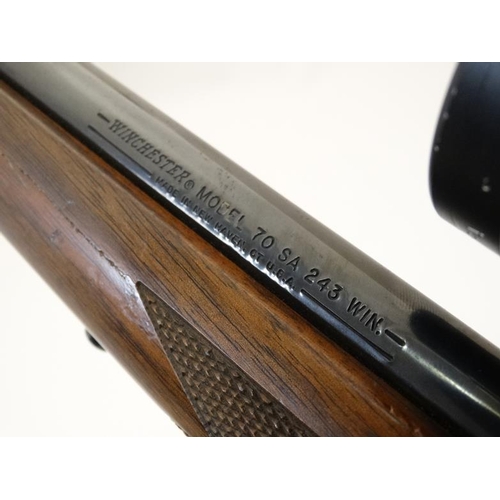 516 - Centrefire Rifle : A Winchester ' Model 70 SA ' .243WIN bolt action Rifle , fitted with a Option Zer... 