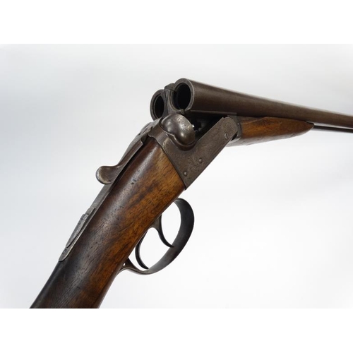 563 - Shotgun : A BSA / S R Jeffery & Son 12 Bore Side by Side boxlock Shotgun , the action finely engrave... 