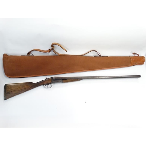 563 - Shotgun : A BSA / S R Jeffery & Son 12 Bore Side by Side boxlock Shotgun , the action finely engrave... 