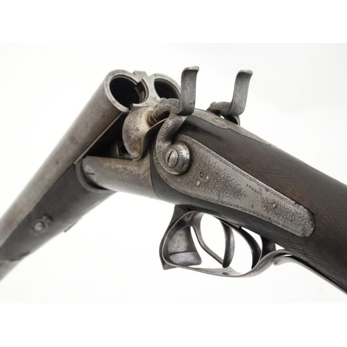 570 - Shotgun : James Purdey & Sons : A c1870 12 Bore back - action Hammergun , having Purdey's patent pus... 