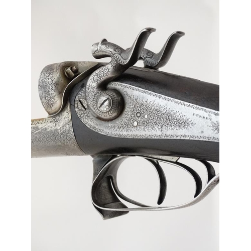 570 - Shotgun : James Purdey & Sons : A c1870 12 Bore back - action Hammergun , having Purdey's patent pus... 