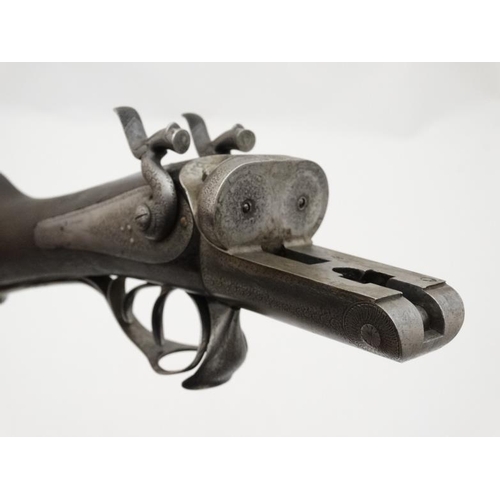 570 - Shotgun : James Purdey & Sons : A c1870 12 Bore back - action Hammergun , having Purdey's patent pus... 