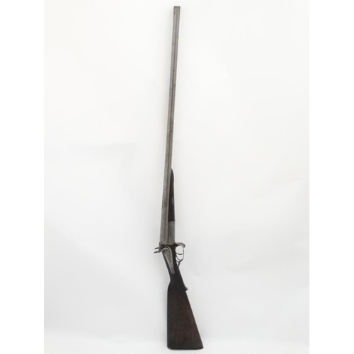 570 - Shotgun : James Purdey & Sons : A c1870 12 Bore back - action Hammergun , having Purdey's patent pus... 