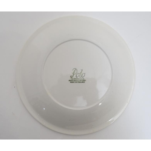 78 - A set of 6 TG Green & Co '' Polo '' pattern plates and matching dish , decorated with images of fres... 